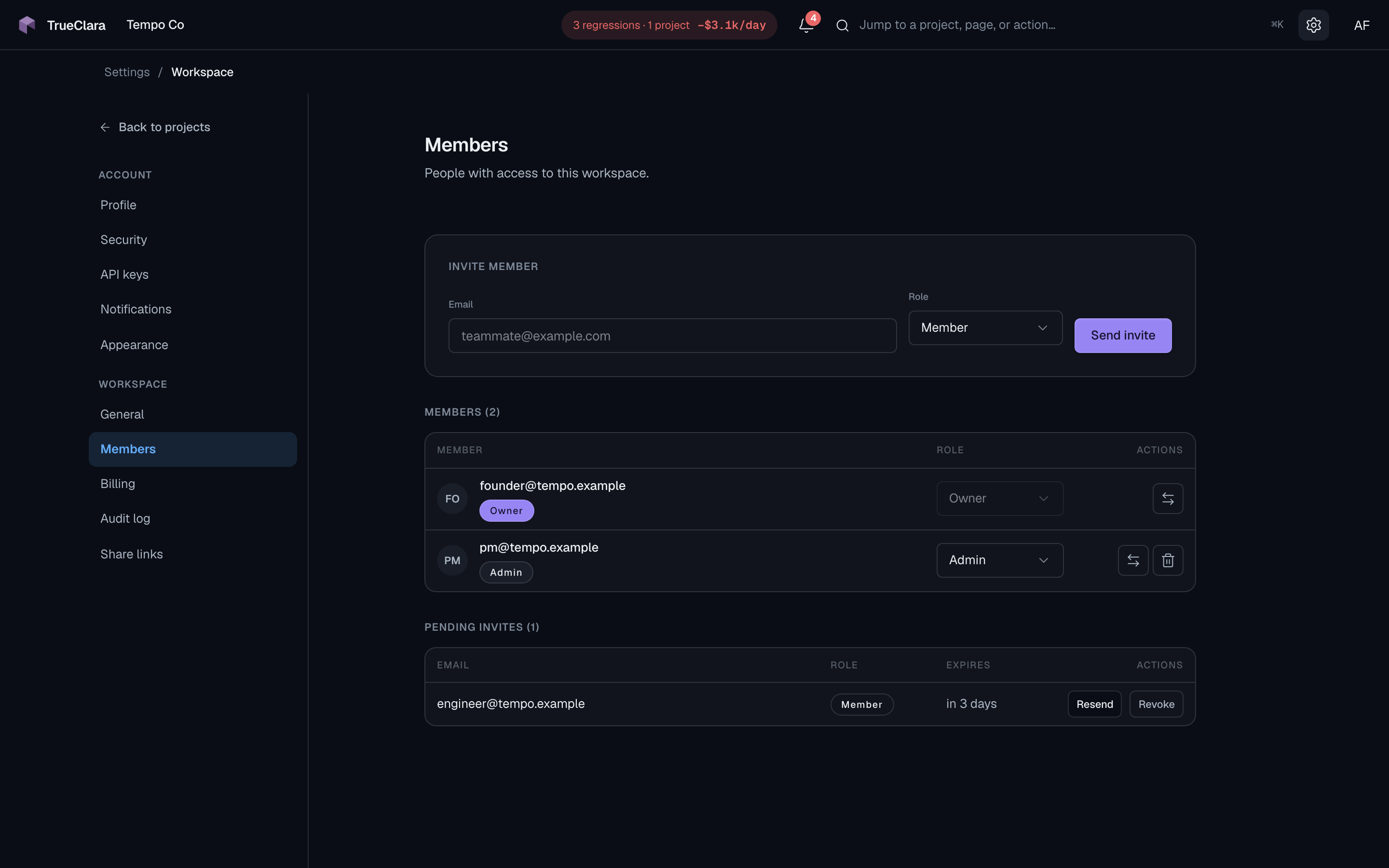 Workspace Members (THEME (light))